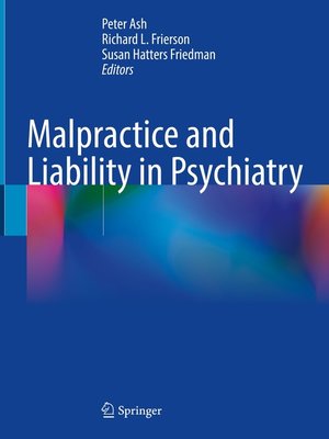 cover image of Malpractice and Liability in Psychiatry